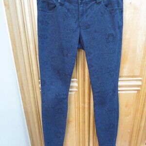 CAbi Jeans #3195 Lace Skinny Blue Size 4